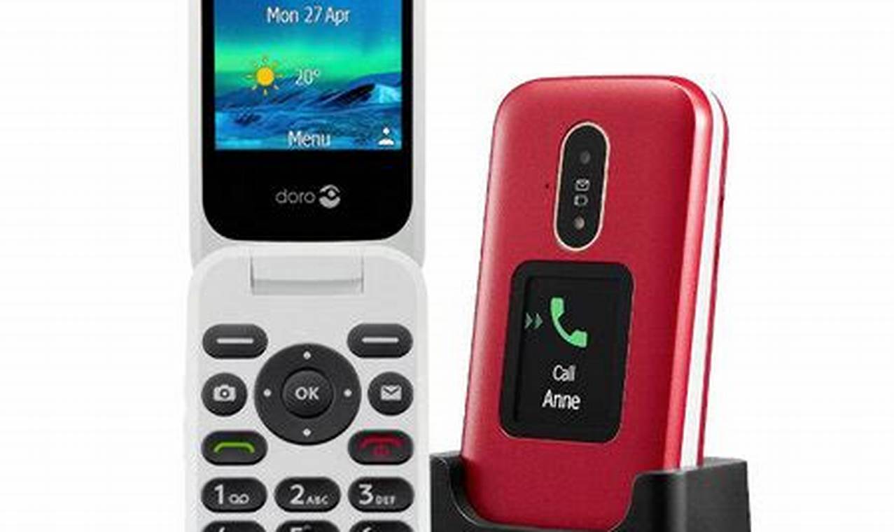 Téléphone Doro Croix Rouge En Haut À Gauche