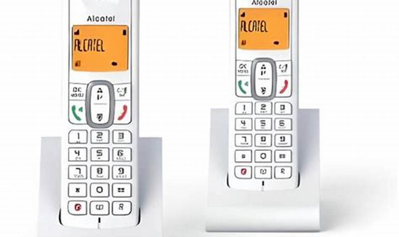 Téléphone Fixe Sans Fil Alcatel F670 Duo Blanc