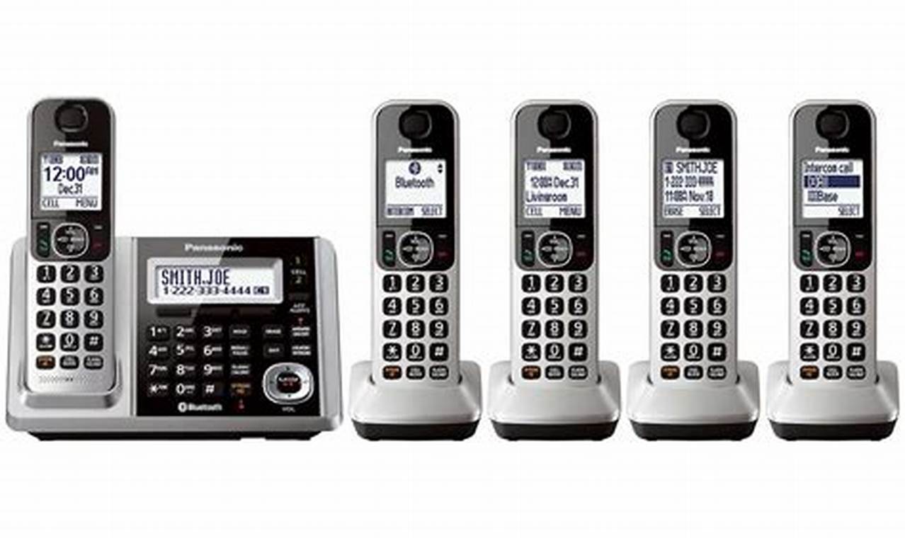 Téléphone Sans Fil 4 Combinés Dect 6.0 Panasonic Avec Répondeur