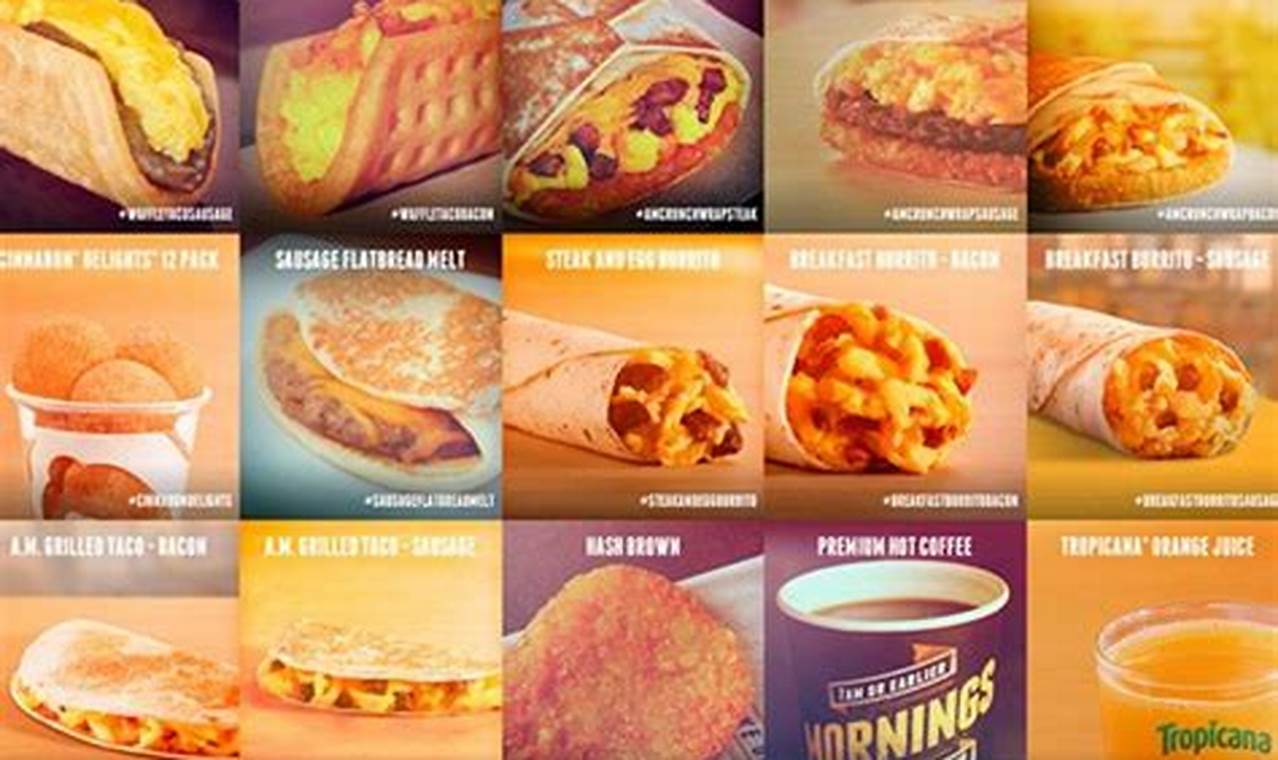 Taco Bell Menu 2024 New Breakfast Items