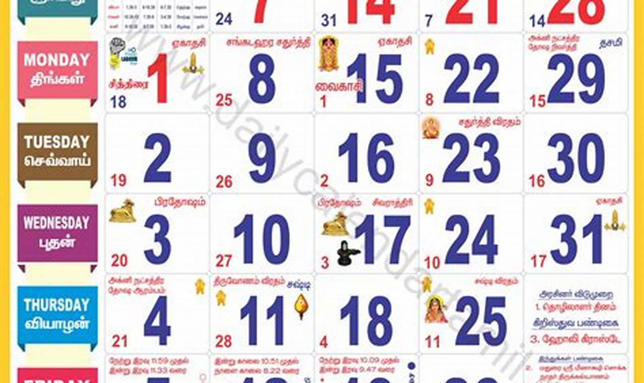 Tamil Calendar 2024 Uk