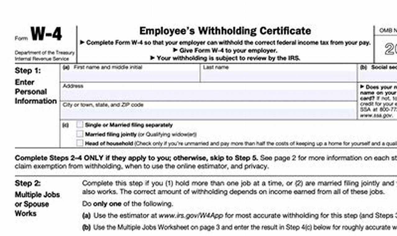 Tax Withholding Forms 2024