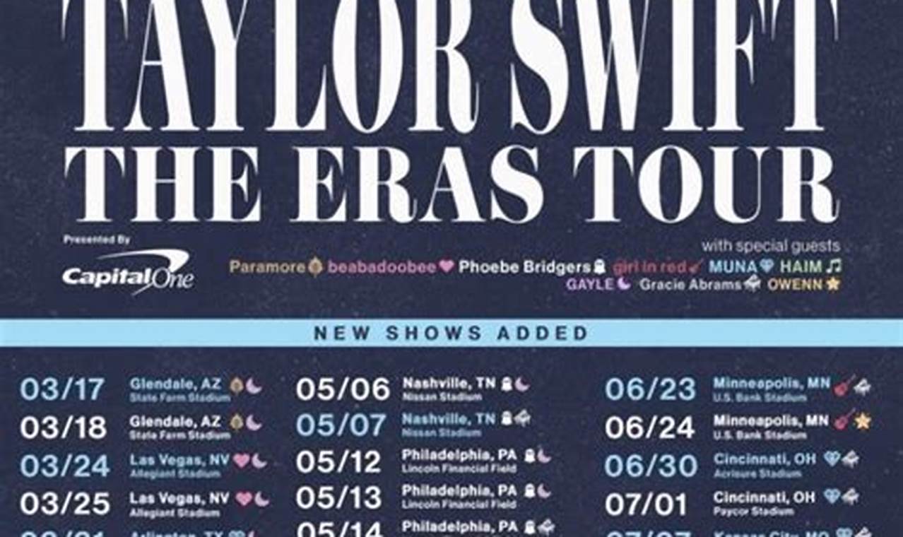 Taylor Swift Eras Tour Schedule 2024