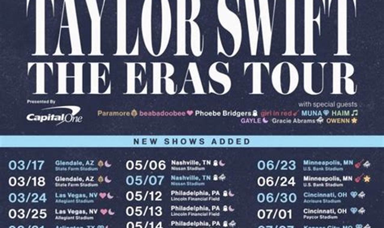 Taylor Swift Tour Schedule