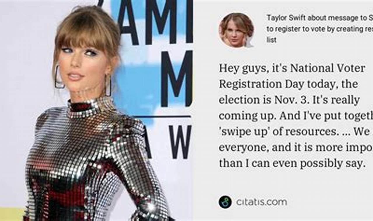 Taylor Swift Voter Registration 2024