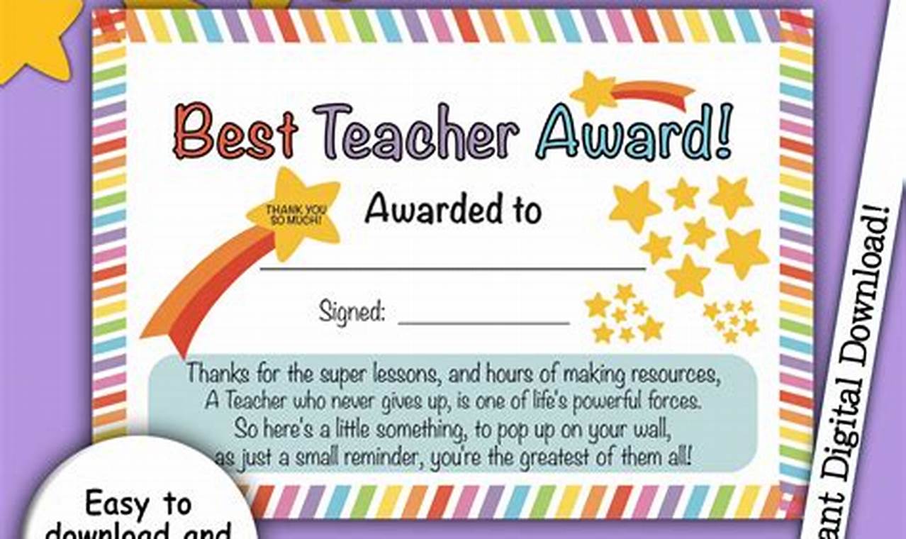 Teachers Awards 2024