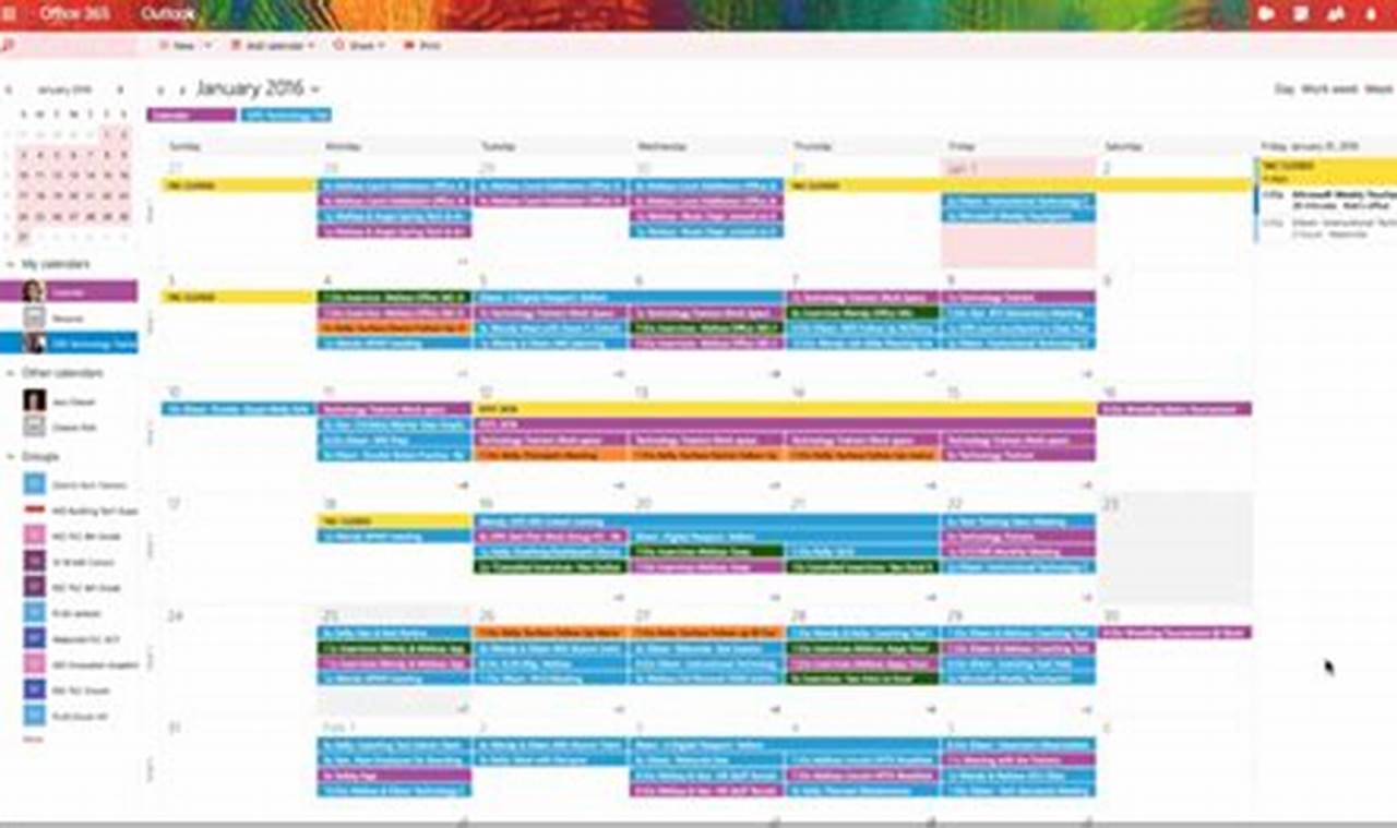 Team Calendar In Office 365