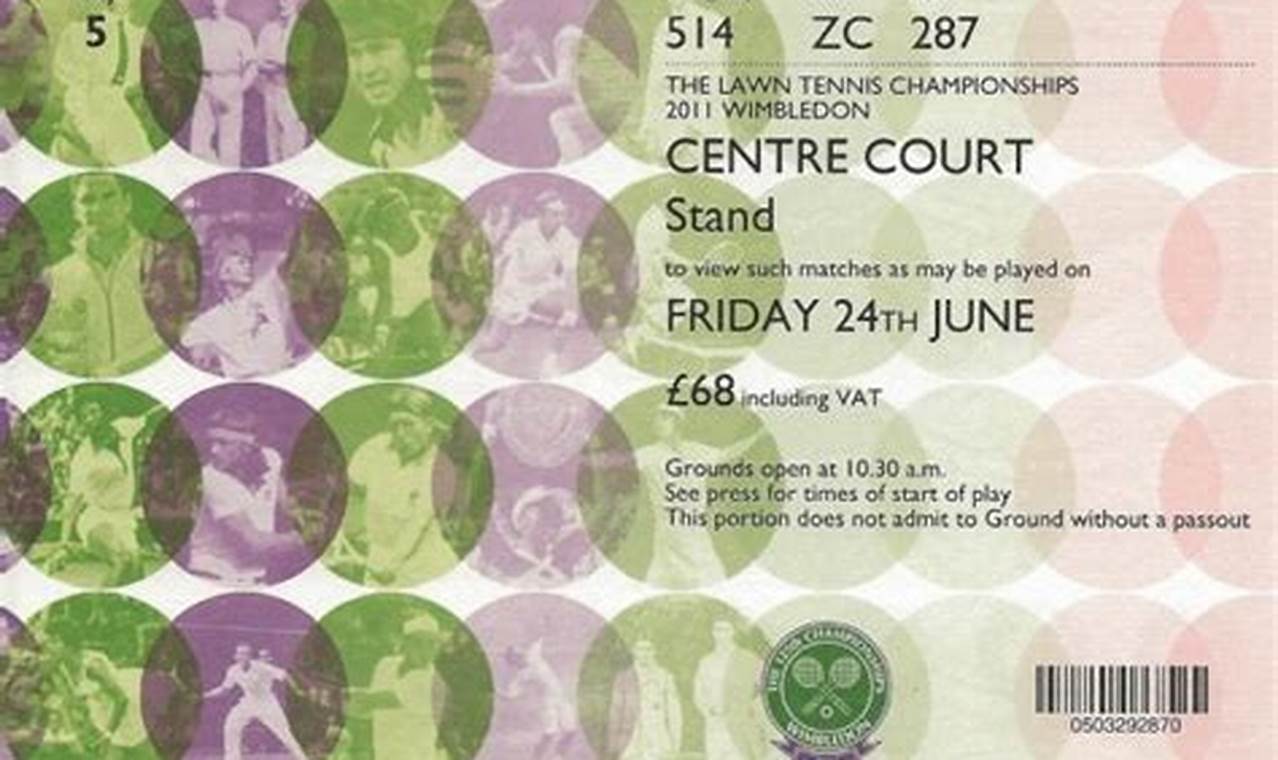 Tennis Tickets Wimbledon 2024