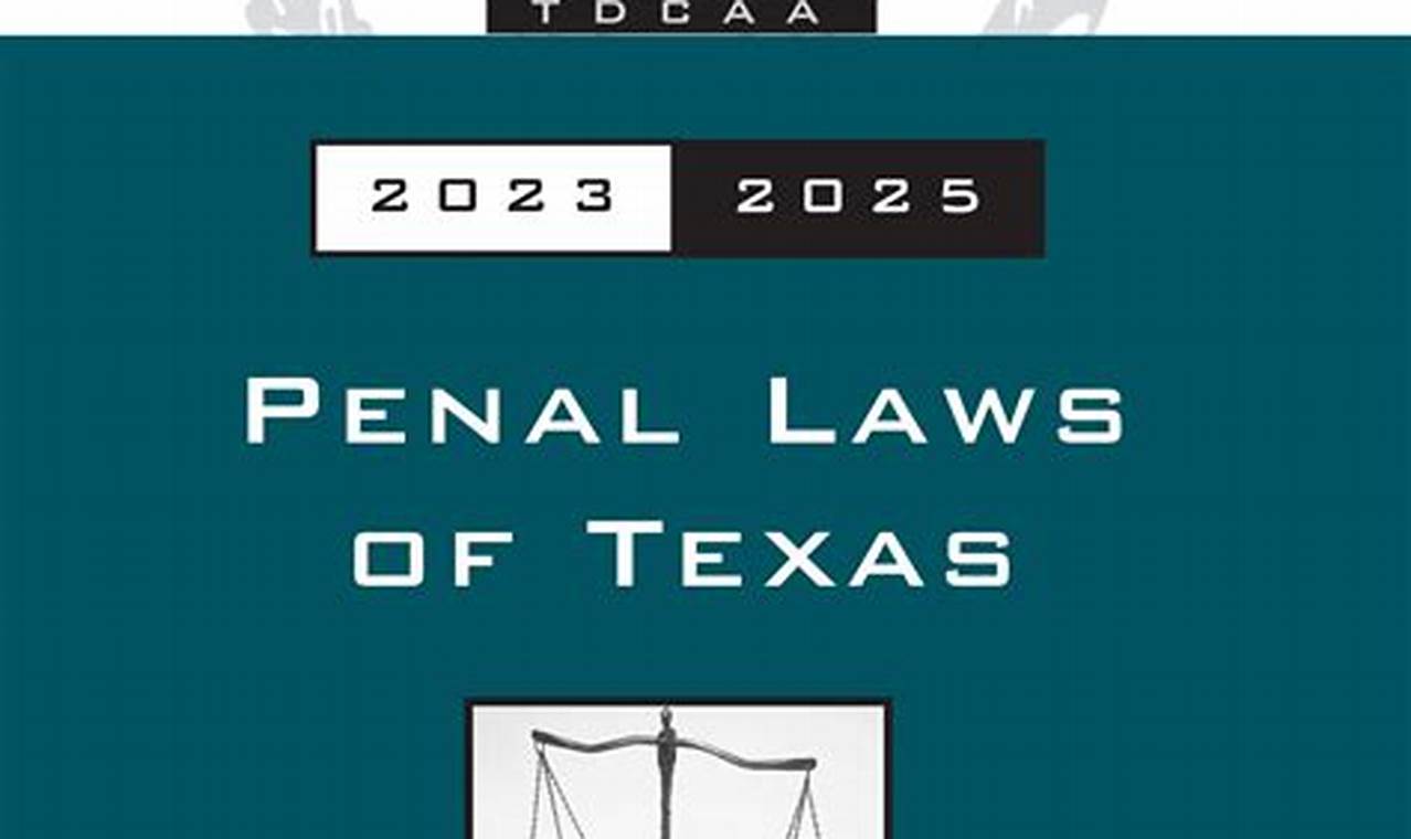 Texas Penal Code 2024 Pdf
