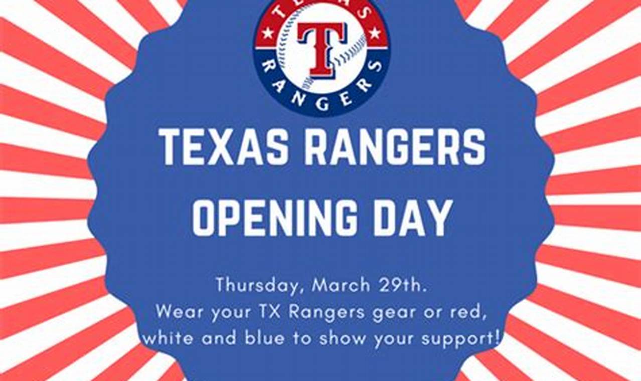 Texas Rangers Opening Day 2024 On Tv