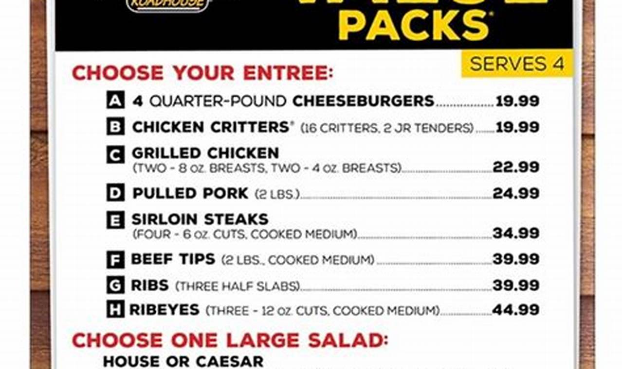 Texas Roadhouse Family Size Meals