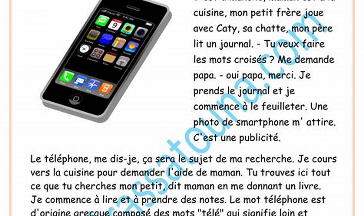 Texte Argumentatif Sur Les Avantages Du Téléphone Portable