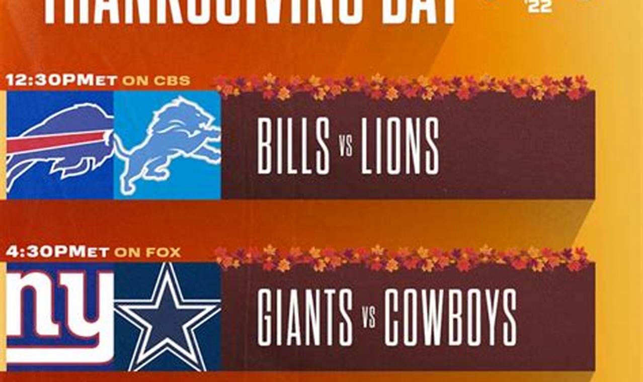 Thanksgiving Day Football Games 2024