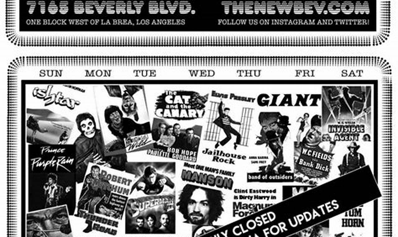 The New Beverly Cinema Calendar