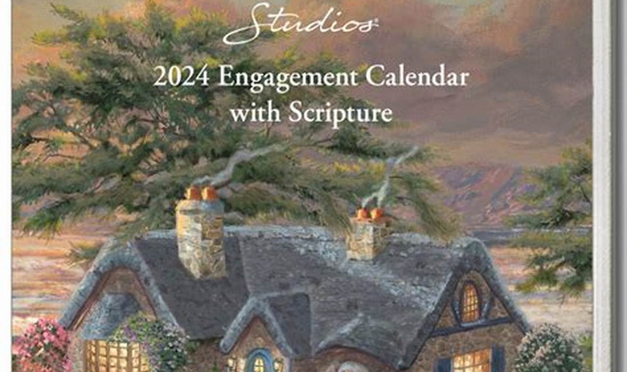 Thomas Kinkade 2024 Engagement Calendar With Scripture