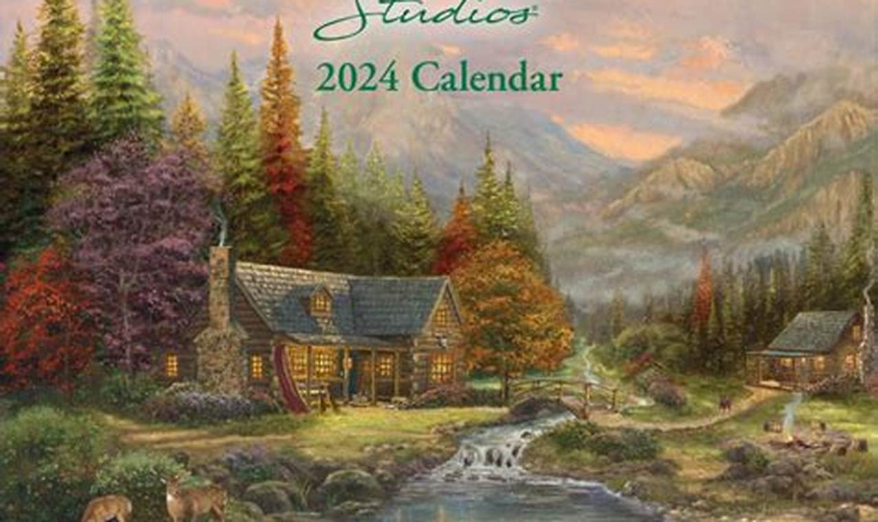 Thomas Kinkade 2024 Wall Calendar 12 Month Discount