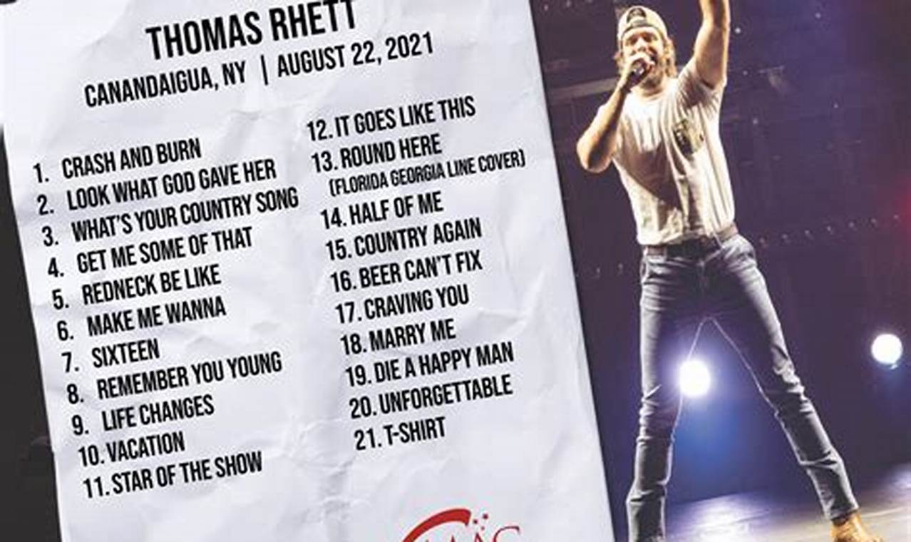 Thomas Rhett Tour 2024 Setlist