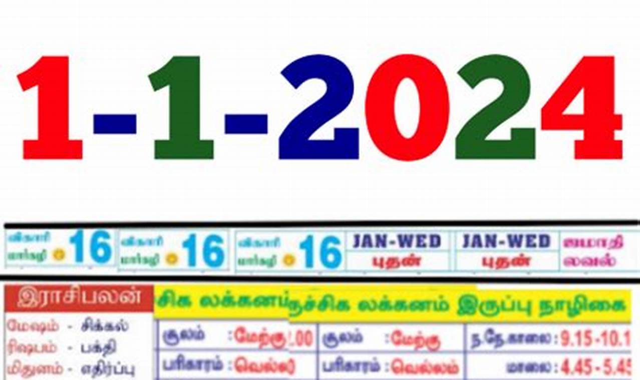 Thursday Good Time Tamil Calendar