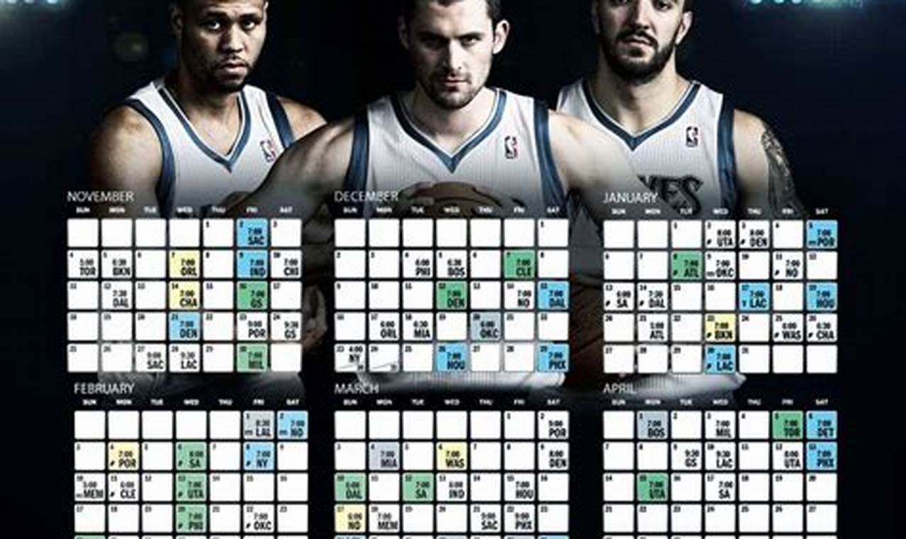 Timberwolves Schedule 2024-24