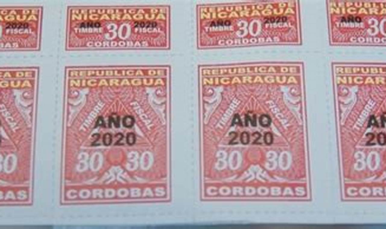 Timbres Fiscales 2024 Nicaragua
