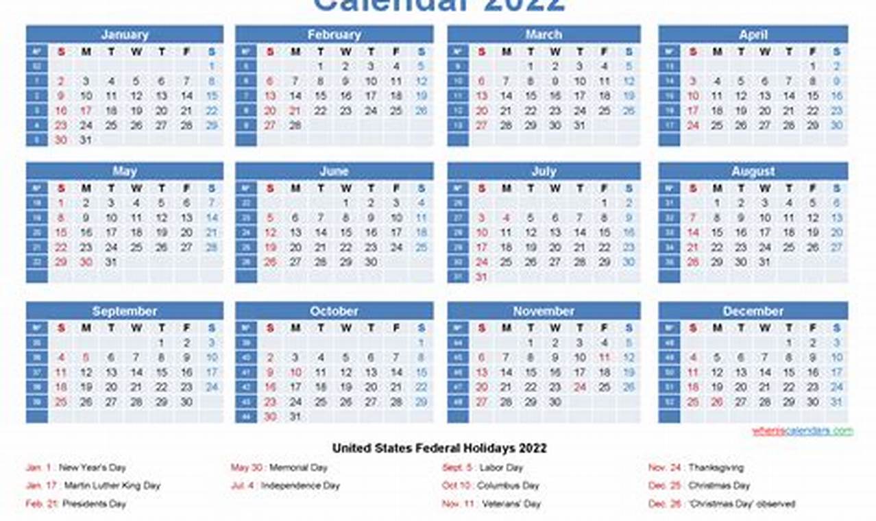 Timeshare 2024 Weeks Calendar Printable Calendar 2022