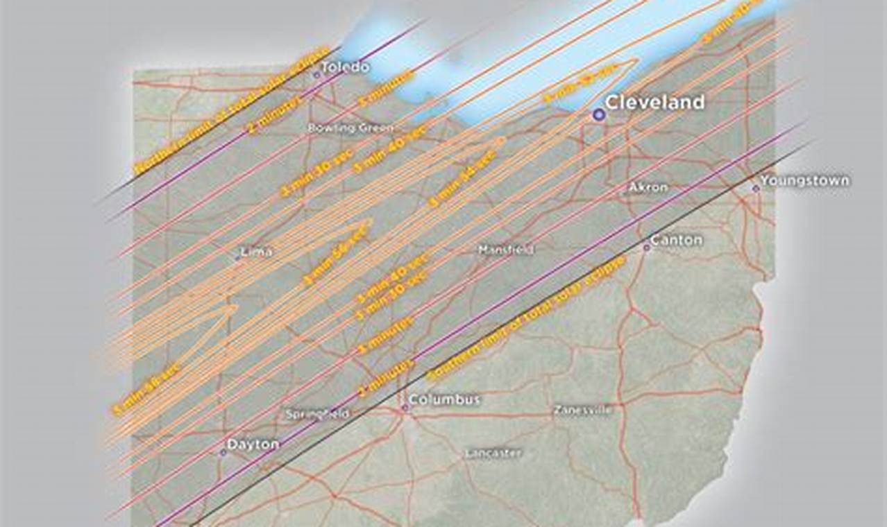 Total Solar Eclipse 2024 Path Map Ohio Map