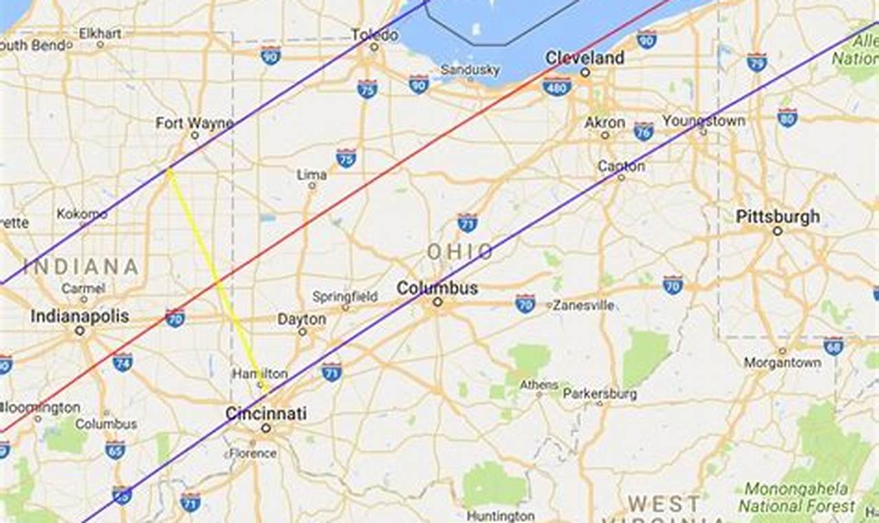 Total Solar Eclipse 2024 Path Ohio