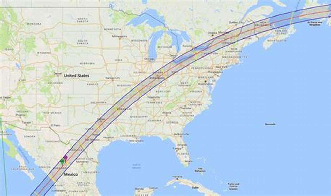 Total Solar Eclipse April 8 2024 Map