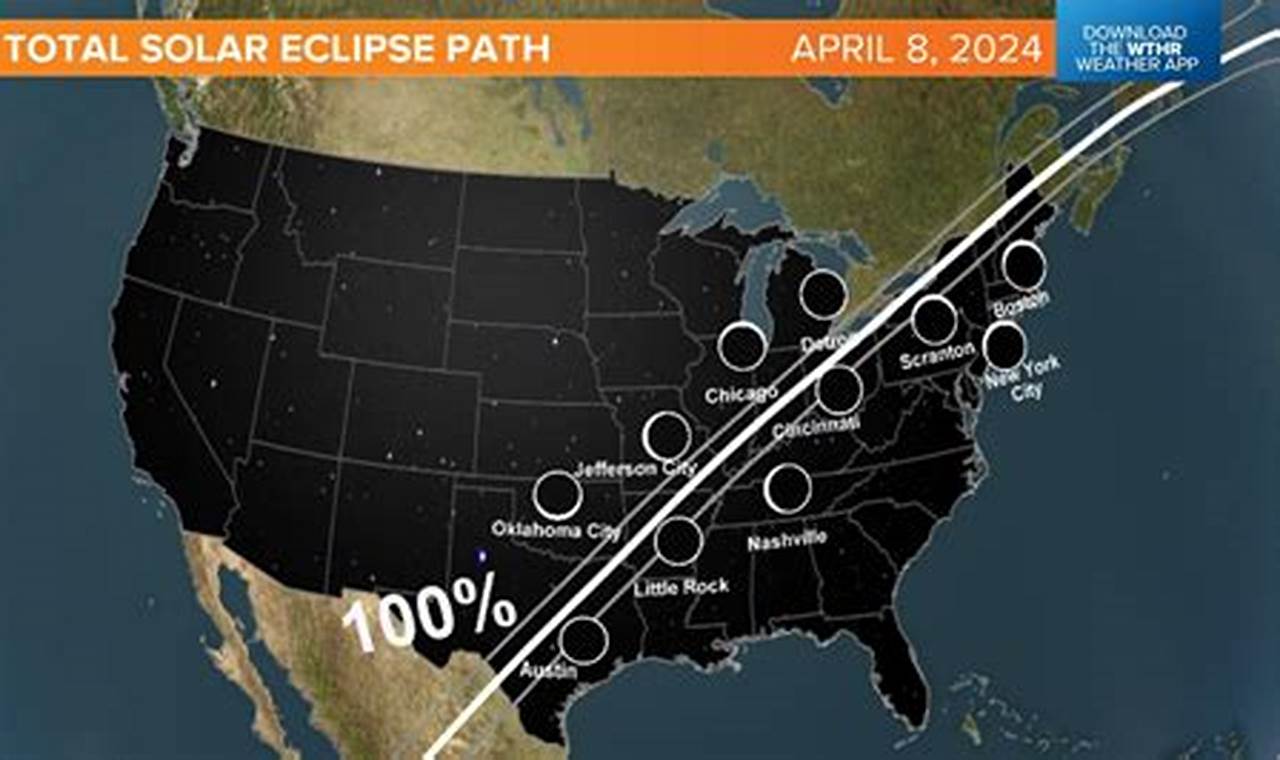 Total Solar Eclipse April 8 2024 Path Map Usa Live Stream