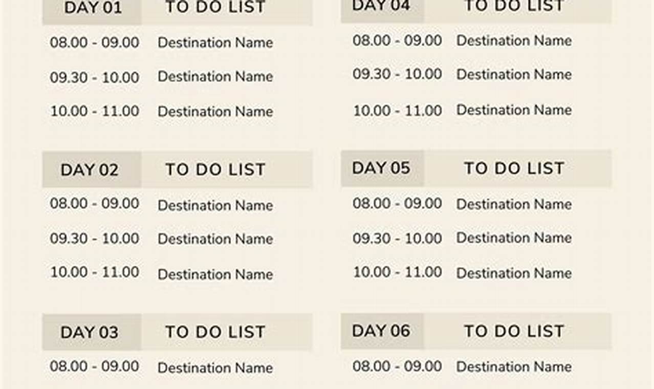 Tour Itinerary Templates: The Ultimate Guide to Planning Unforgettable Tours