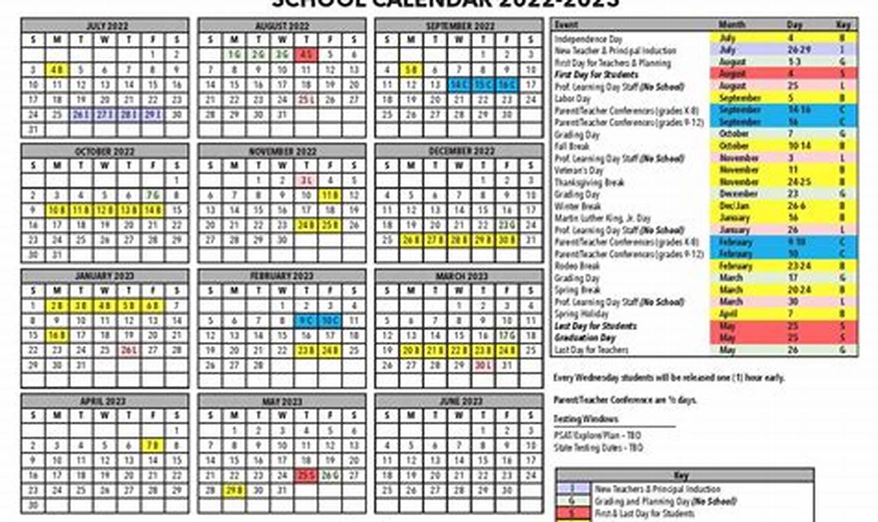 Tucson School Schedule 2024 Printable