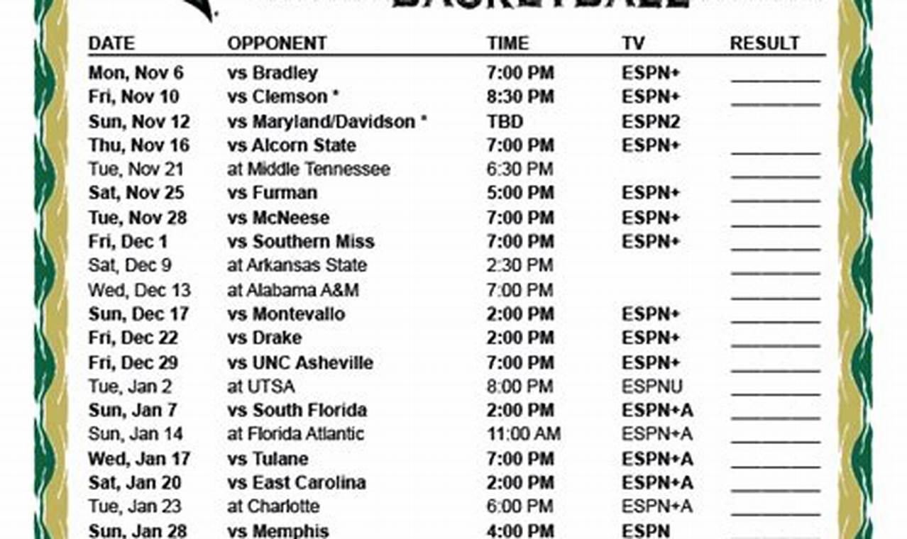 Uab Basketball Schedule 2024 2024 Printable