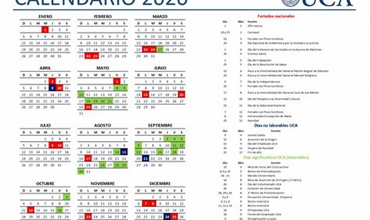 Uca Calendario Academico 2024