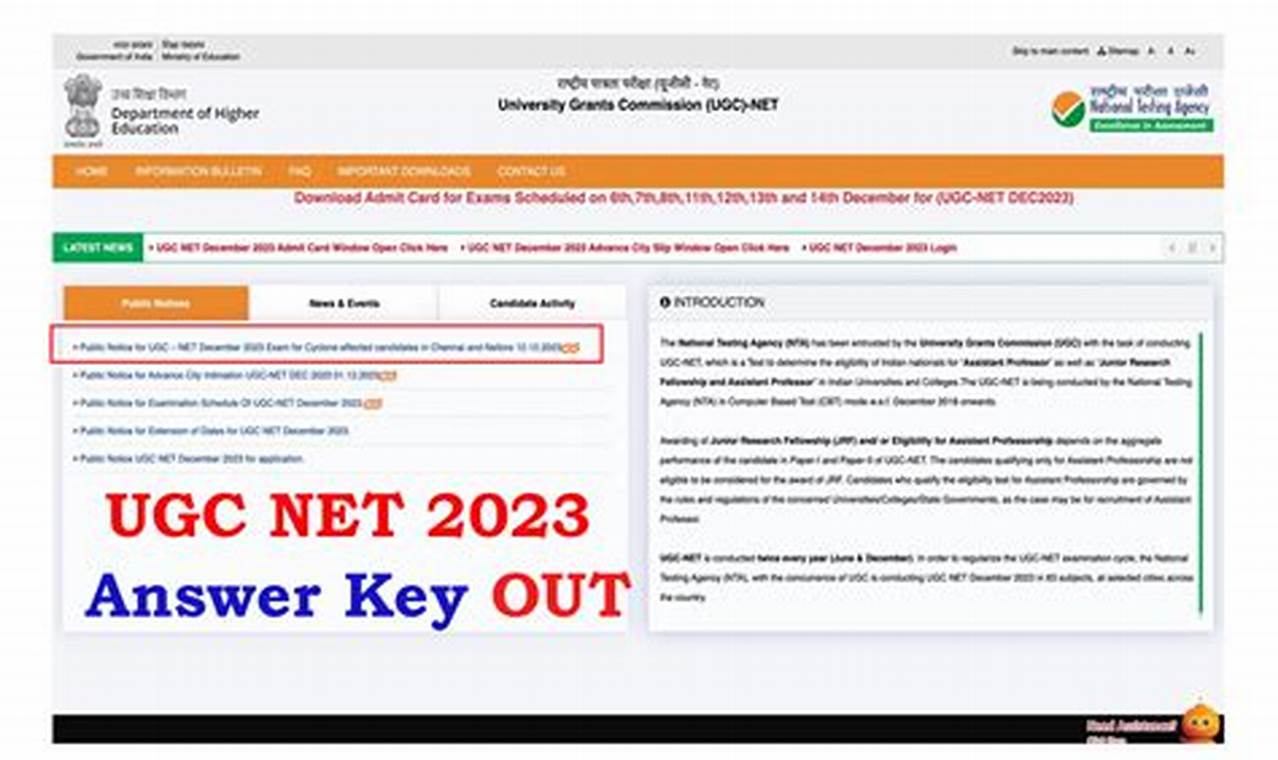Ugc Net Answer Key December 2024