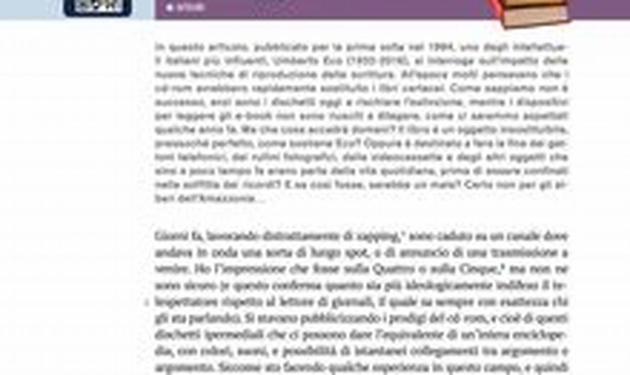 Umberto Eco Libri Da Consultare E Libri Da Leggere