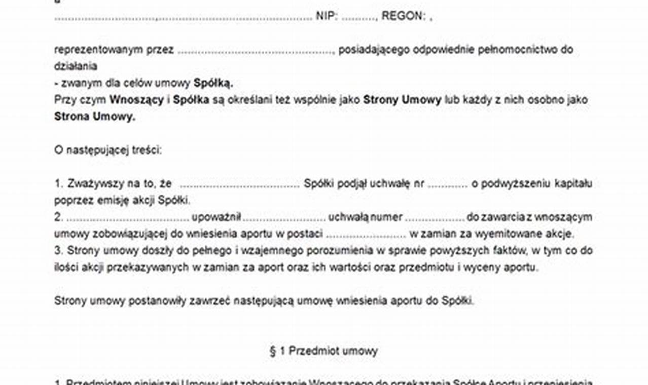 Umowa Spółki Z Oo S24 Pobrać Dokument