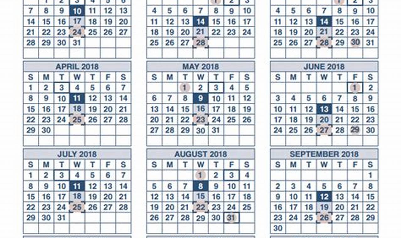 Unemployment Benefits Calendar