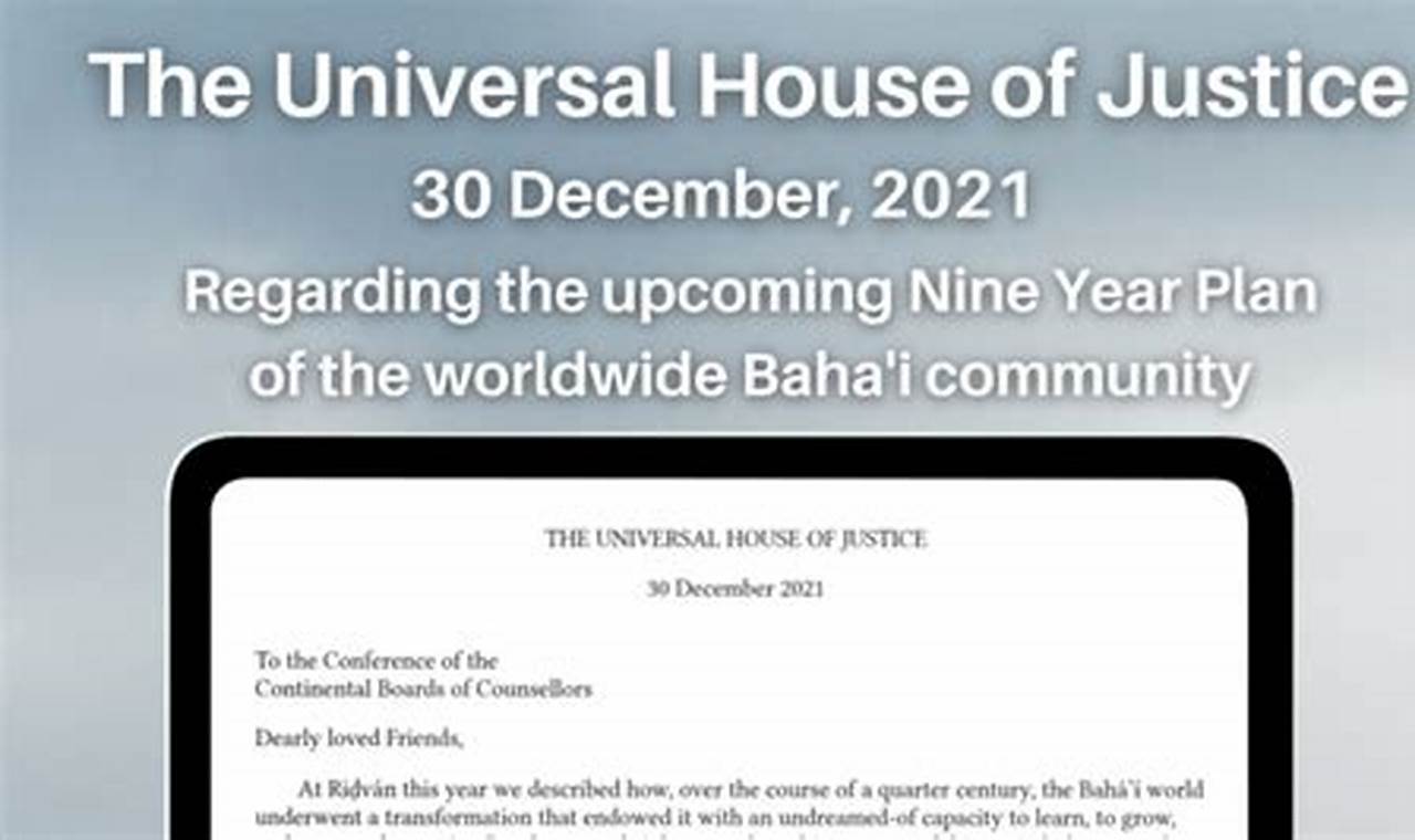 Universal House Of Justice Letter November 2024