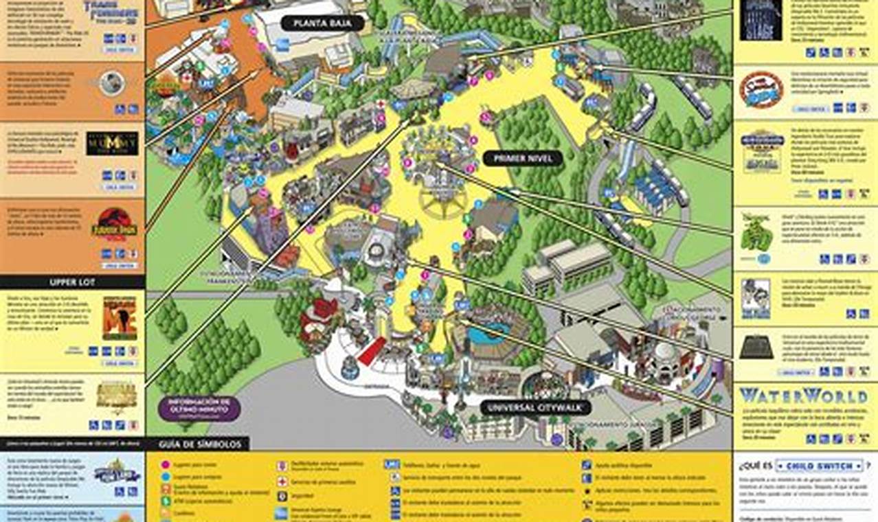 Universal Studios Hollywood Printable Map 2024