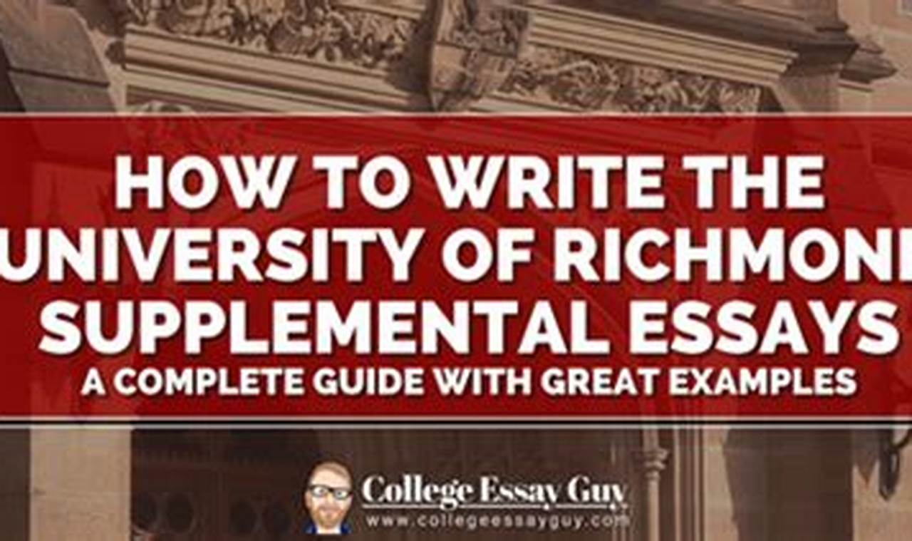 University Of Richmond Supplemental Essays 2024