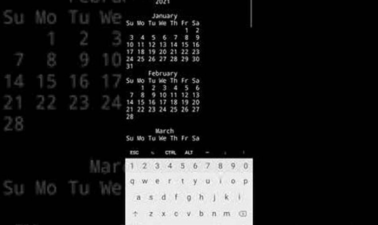 Unix Calendar Program