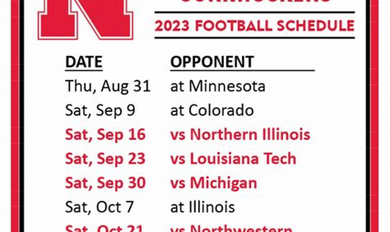 Unl Fall 2024 Schedule Of Events