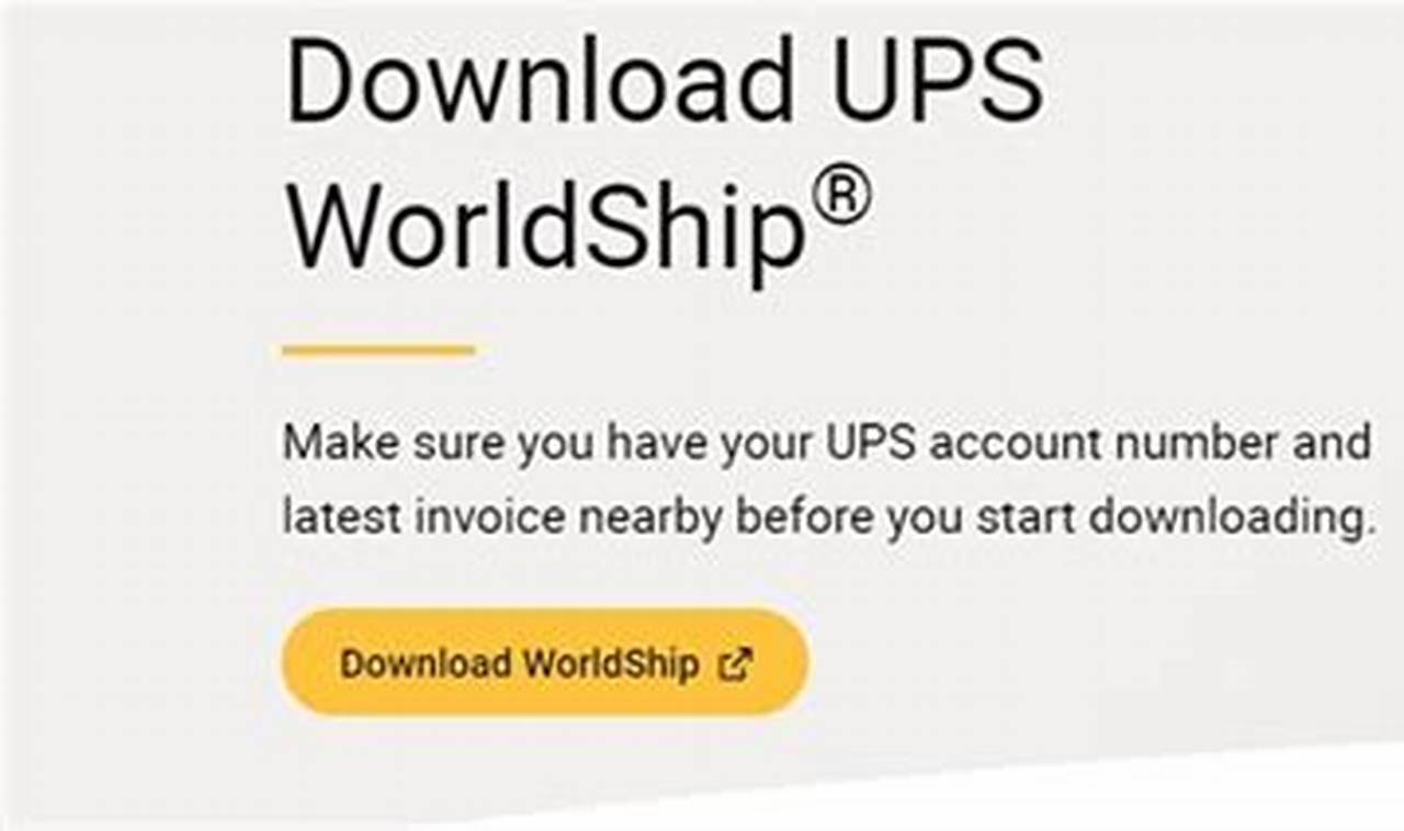 Ups Worldship Download 2024