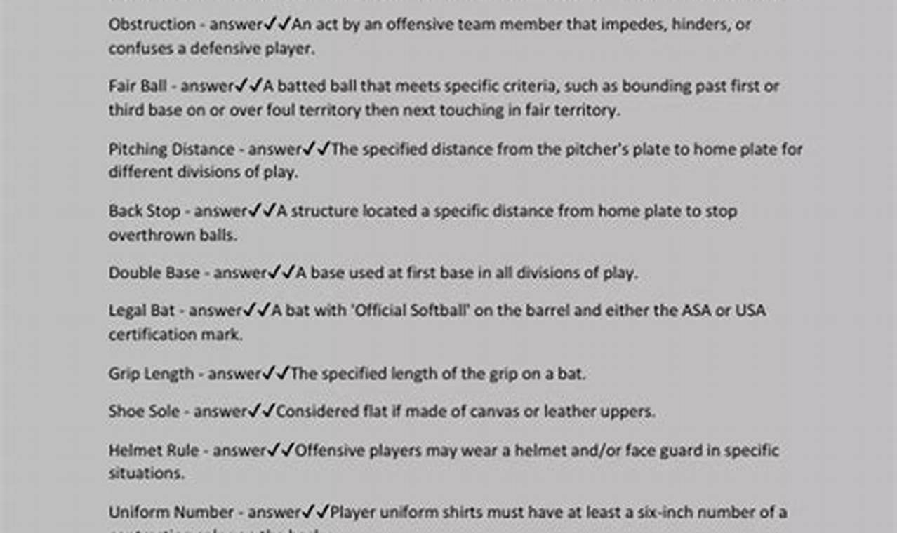 Usa Softball Umpire Exam Answers 2024