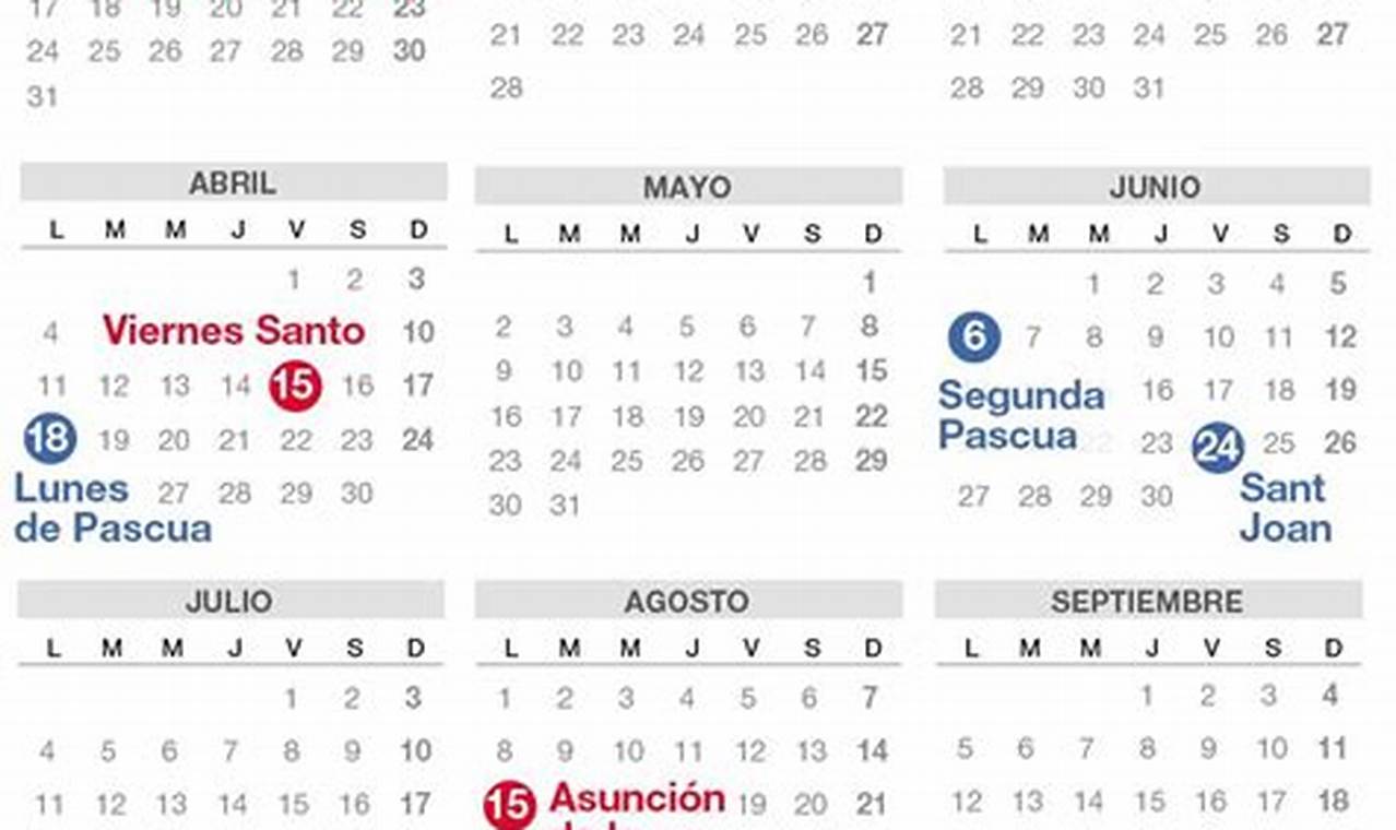 Valencia Calendar 2024