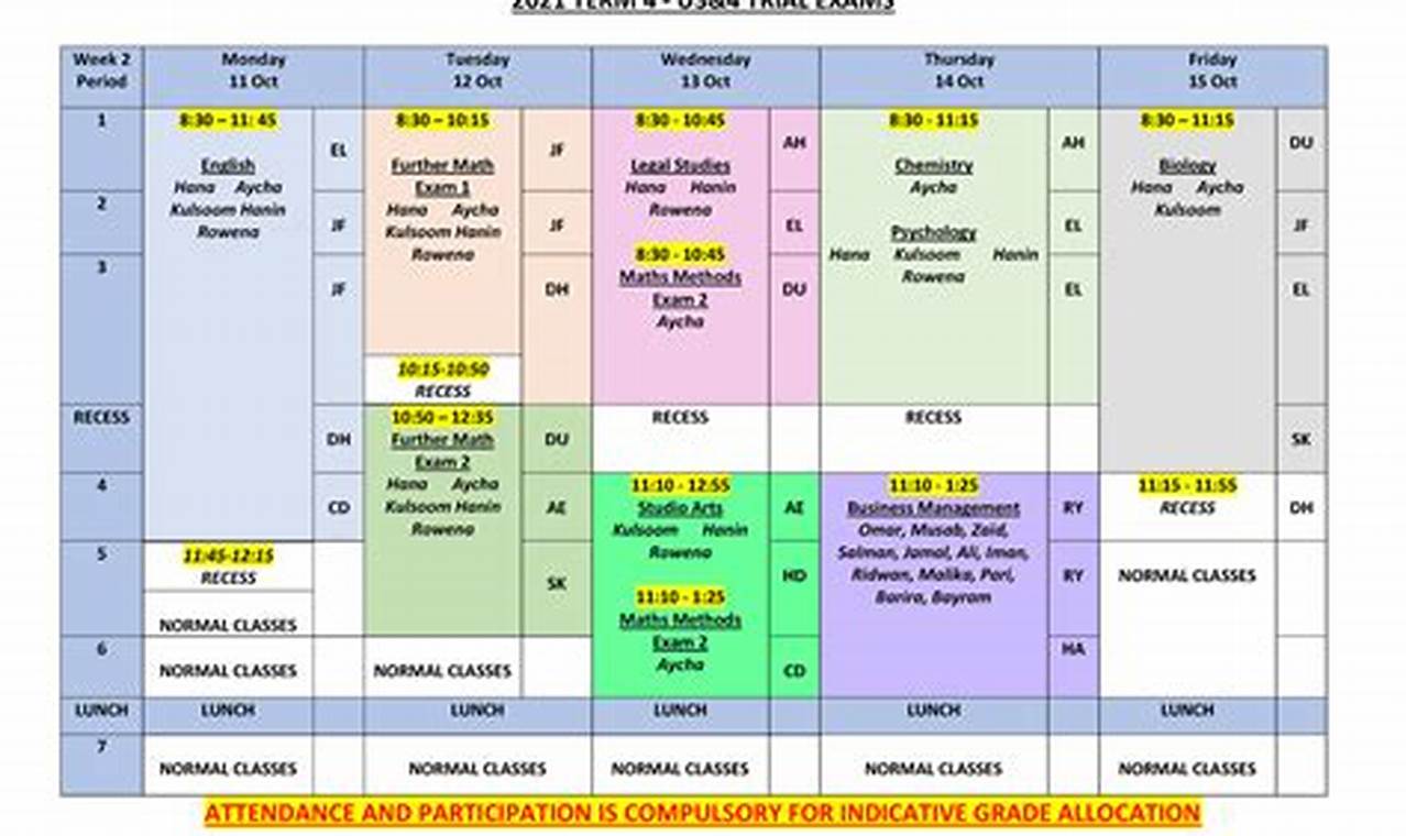 Vcaa Exam Timetable 2024