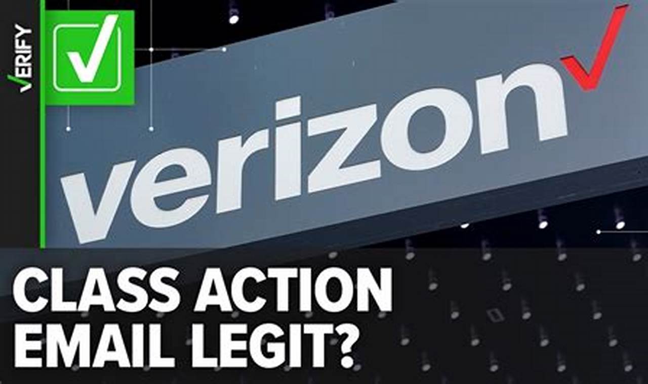 Verizon Class Action Settlement Email 2024