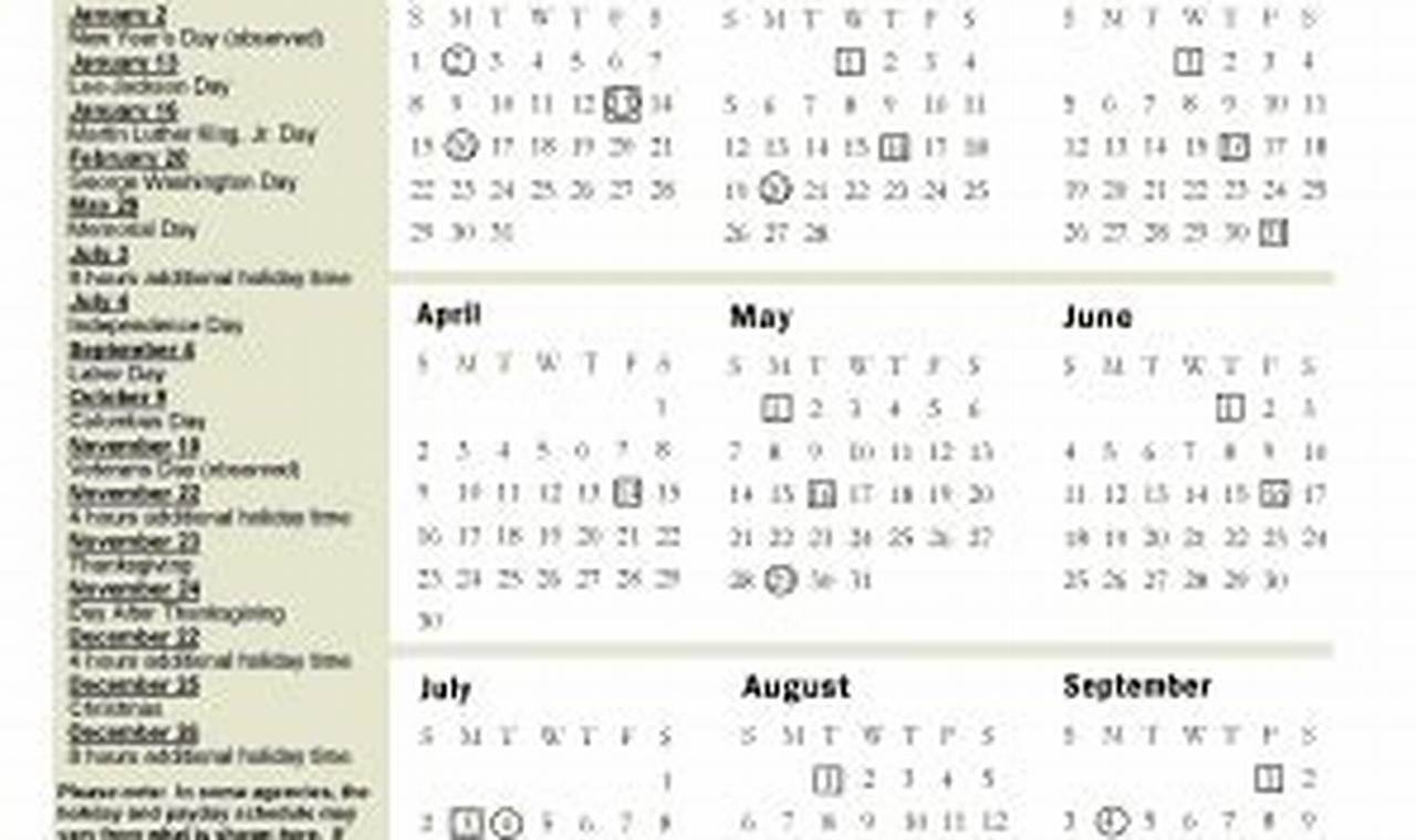 Virginia Dhrm 2024 Pay And Holiday Calendar