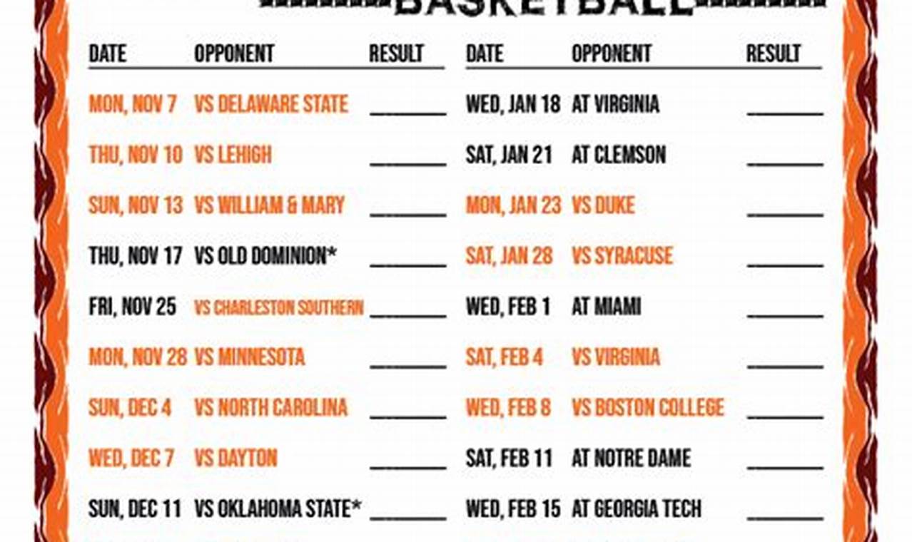 Virginia Tech Home Game Schedule 2024