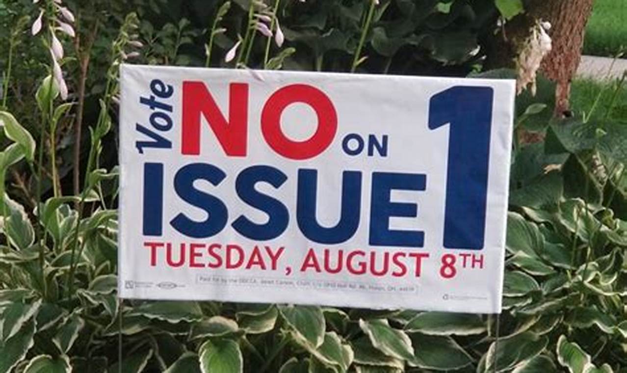 Vote No Issue 1 Ohio 2024 Yard Sign